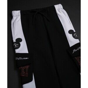 Civil Regime X Mickey & Friends Cargo Fleece Pants Black/White Men’s Medium NWT